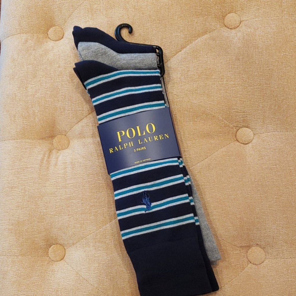 3 Prs Ralph Lauren Polo socks NWT - Picture 1 of 6